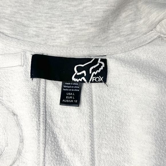 Fox Riders Grey Moto Zip-Up Sweater - Women's Size L - Picture 9 of 10